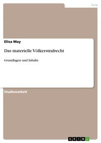 Produktbild: Das materielle V&ouml;lkerstrafrecht