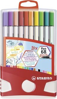 Produktbild: STABILO Filzstifte Pen 68 brush Premium 20 St&uuml;ck Kunststoffbox