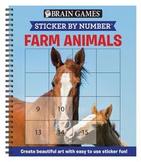 Produktbild: Brain Games - Sticker by Number: Farm Animals (Easy - Square Stickers)