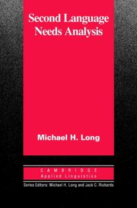 Produktbild: Long, M: Second Language Needs Analysis