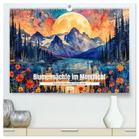 Produktbild: Blumenn&auml;chte im Mondlicht - Poesie des Himmels und der Erde (hochwertiger Premium Wandkalender 2026 DIN A2 quer), Kunstdruck in Hochglanz