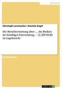 Produktbild: Die Berichterstattung &uuml;ber "...die Risiken der k&uuml;nftigen Entwicklung..." (&sect; 289 HGB) im Lagebericht