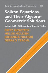 Produktbild: Soliton Equations and Their Algebro-Geometric Solutions