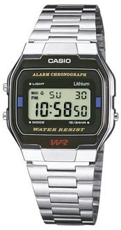 Produktbild: Casio Chronograph Armbanduhr A163WA-1QES (L x B x H) 36.8 x 33 x 9.1 mm Silber Geh&auml;usematerial=Edelstahl Material (Armband)=Edelstahl
