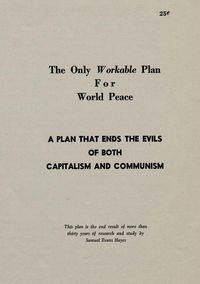 Produktbild: The Only Workable Plan for World Peace