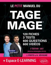 Produktbild: Le Petit Manuel du TAGE MAGE - 3 tests blancs + 120 fiches de cours + 600 questions + 600 vid&eacute;os - &Eacute;dition 2021