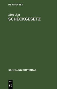 Produktbild: Scheckgesetz