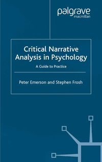 Produktbild: Critical Narrative Analysis in Psychology