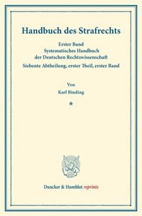 Produktbild: Handbuch des Strafrechts.