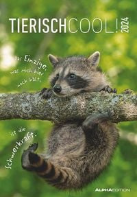 Bild vom Artikel Tierisch cool! 2024 - Bild-Kalender 23,7x34 cm - mit lustigen Sprüchen - Humor - Wandkalender - mit Platz für Notizen - Alpha Edition vom Autor 