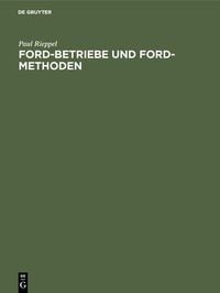 Produktbild: Ford-Betriebe und Ford-Methoden