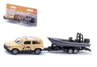 Produktbild: Siku 1126 - Land Rover Defender Safari with Boat, 170x36x41mm