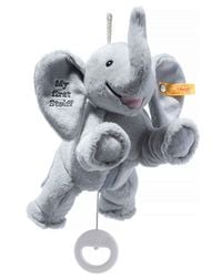 Produktbild: Steiff 242731 - My first Steiff Ellie Elefant Spieluhr (Melodie: Schlafe mein Prinzchen), hellgrau, Pl&uuml;sch, 25 cm