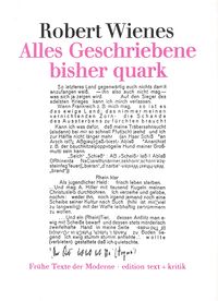 Produktbild: Alles Geschriebene bisher quark