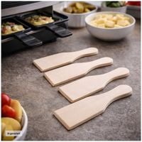 Produktbild: neuetischkultur Pfannenwender perfekt f&uuml;r Raclette aus Holz 4er-Set