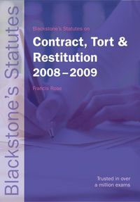 Produktbild: Blackstone's Statutes on Contract, Tort & Restitution