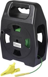 Produktbild: VOLTCRAFT EML-50 Erdungsmessleitung 50 m Gr&uuml;n auf Spindel CAT III 1000 V Kunststofffaser f&uuml;r hohe Zugfestigkeit