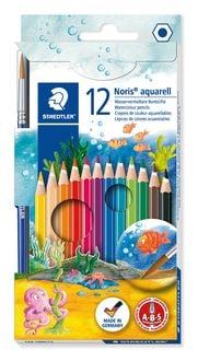 STAEDTLER Buntstifte Noris aquarell 12er Set + Pinsel 
