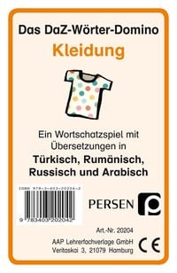 Produktbild: Das DaZ-W&ouml;rter-Domino: Kleidung