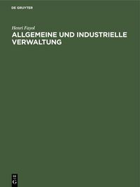 Produktbild: Allgemeine und industrielle Verwaltung
