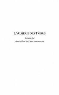 Produktbild: L'algerie des tribus - le fait tribal dans le haut sud-ouest