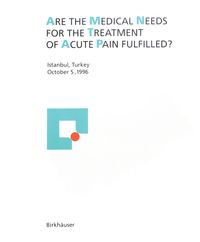 Produktbild: Are the medical needs for the treatment of acute pain fulfilled?