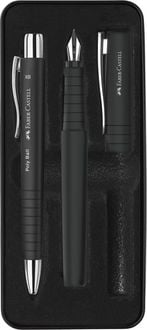 Produktbild: Faber-Castell Geschenkset F&uuml;ller + Kugelschreiber Poly Ball Pen black