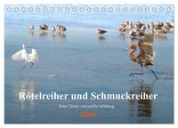 Produktbild: R&ouml;telreiher und Schmuckreiher (Tischkalender 2026 DIN A5 quer), CALVENDO Monatskalender
