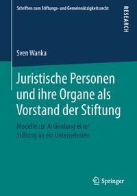 Produktbild: Juristische Personen und ihre Organe als Vorstand der Stiftung