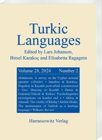 Produktbild: Turkic Languages 28 (2024) 2