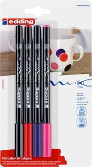 Produktbild: edding 4200 Porzellan Pinselstifte 1-4mm 4er Set