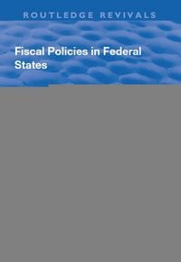 Produktbild: Fiscal Policies in Federal States