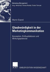 Produktbild: Glaubw&uuml;rdigkeit in der Marketingkommunikation