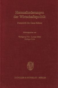 Produktbild: Herausforderungen der Wirtschaftspolitik.