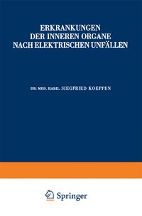 Produktbild: Erkrankungen der Inneren Organe Nach Elektrischen Unf&auml;llen