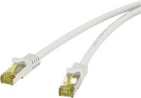 Produktbild: Renkforce RF-4149858 RJ45 Patchkabel CAT 6a (Rohkabel CAT 7) S/FTP 0.25 m Grau mit Rastnasenschutz, Flammwidrig 1 St.