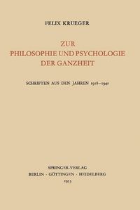 Produktbild: Zur Philosophie und Psychologie der Ganzheit