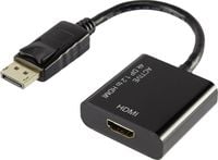 Produktbild: Renkforce RF-4222524 DisplayPort / HDMI Adapter [1x DisplayPort Stecker - 1x HDMI-Buchse] Schwarz vergoldete Steckkontakte 10.00 cm