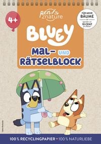 Produktbild: Bluey Mal- und R&auml;tselblock f&uuml;r Kinder ab 4 Jahren