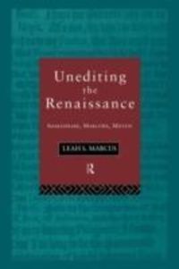 Produktbild: Marcus, P: Unediting the Renaissance
