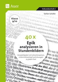 Produktbild: 40 x Epik analysieren in Stundenbildern 9-10