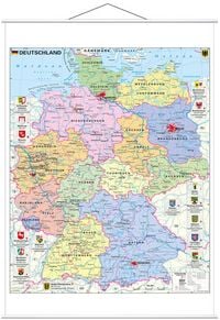 Produktbild: Deutschland politisch mit Wappen