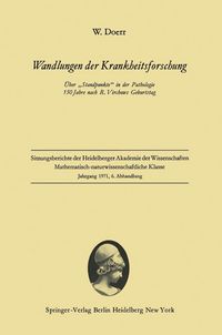 Produktbild: Wandlungen der Krankheitsforschung