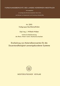 Produktbild: Erarbeitung von Materialkennwerten f&uuml;r die Dauerstandfestigkeit zementgebundener Systeme