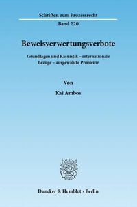 Produktbild: Beweisverwertungsverbote.