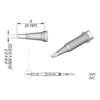 Produktbild: JBC Tools C115108 L&ouml;tspitze Mei&szlig;elform, gerade Spitzen-Gr&ouml;&szlig;e 0.3mm Inhalt 1St.