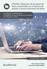 Produktbild: Utilizaci&oacute;n de las bases de datos relacionales en el sistema de gesti&oacute;n y almacenamiento de datos. ADGG0308