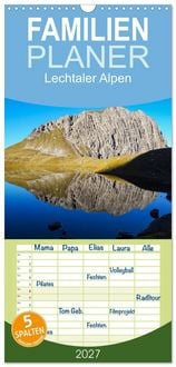 Produktbild: Familienplaner 2027 - Lechtaler Alpen mit 5 Spalten (Wandkalender, 21 x 45 cm) CALVENDO