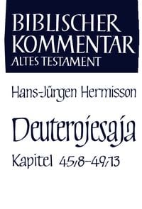 Produktbild: Deuterojesaja (45,8-49,13)