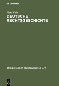 Produktbild: Deutsche Rechtsgeschichte